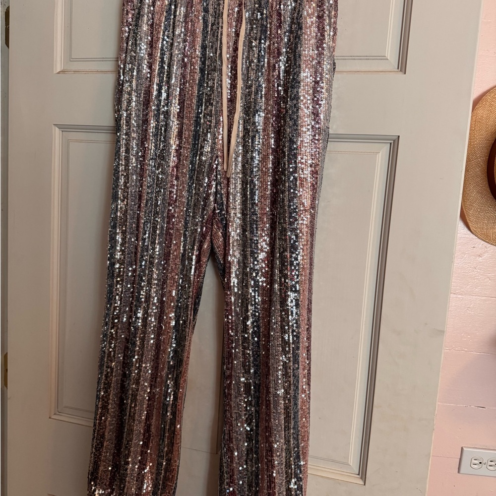 Multi colored sequin joggers - Picture 4 of 4